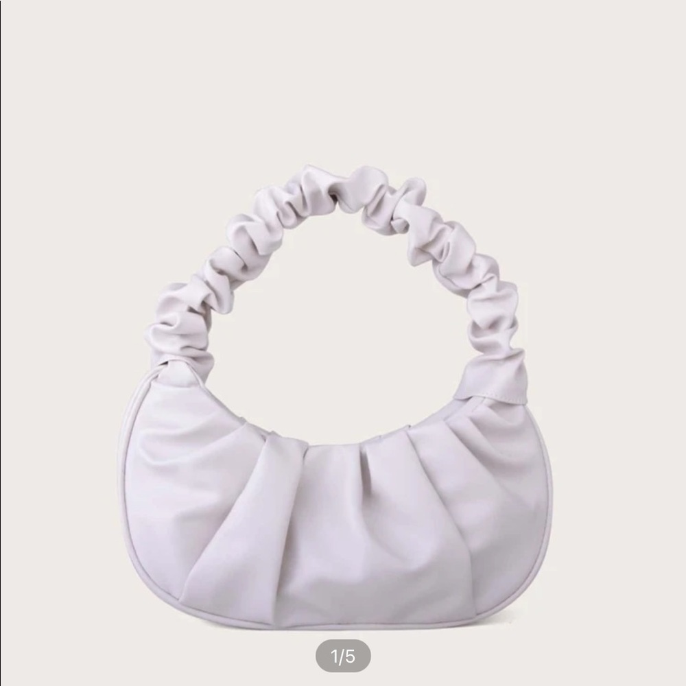 Ruched baguette bag